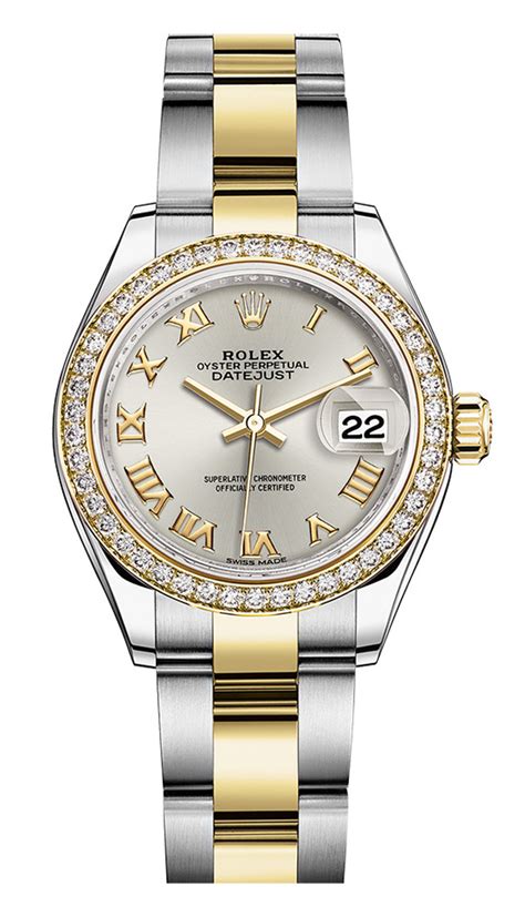 cost of rolex lady datejust diamond bezel|rolex datejust 28mm two tone.